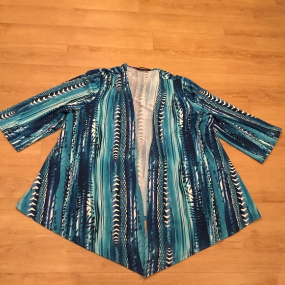 Penningtons Blue Open Front Cardigan Size 1X - Picture 4 of 5